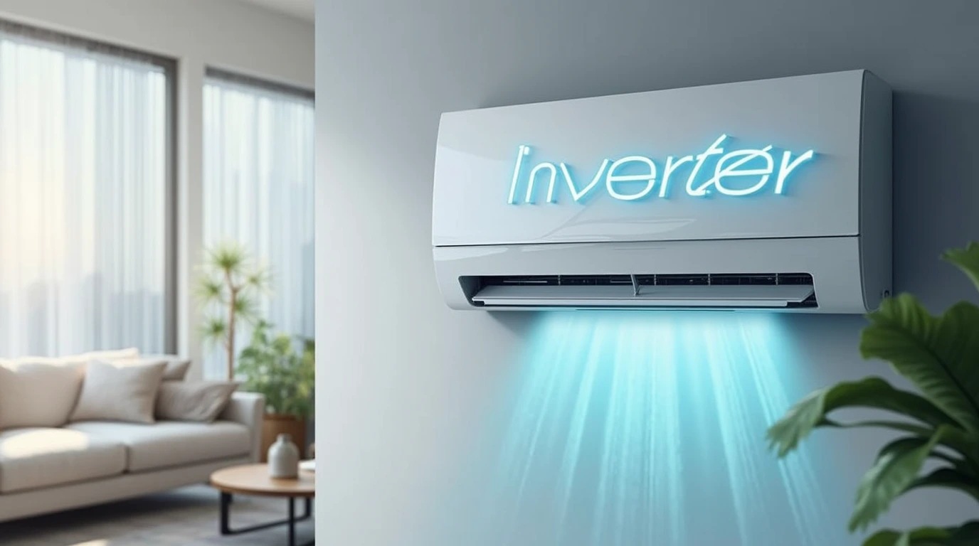 کولر گازی اینورتر دار در یک خانه با سبک مینیمال