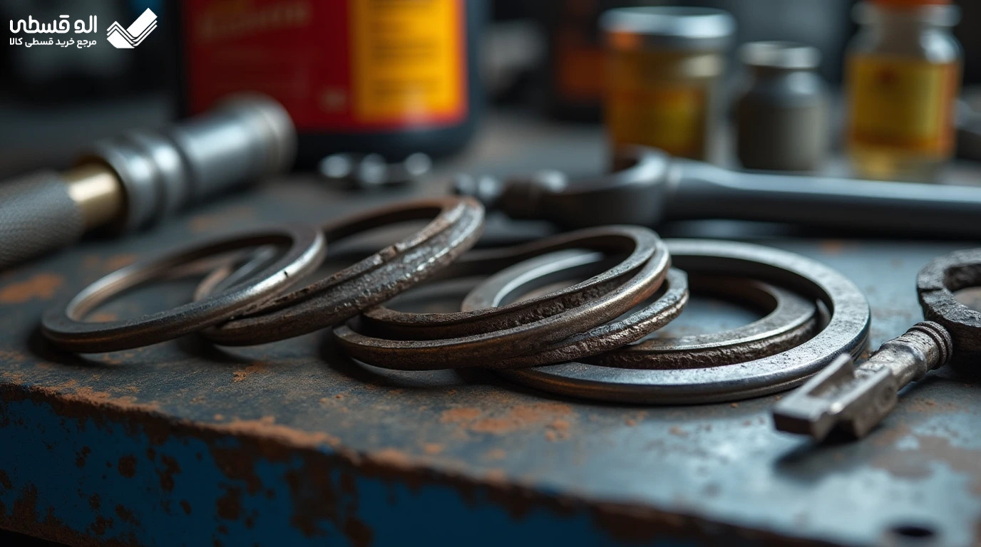 رینگ های پیستون با گذشت زمان دچار فرسودگی میشوند و شاید باعث این شوند که انجین موتور دچار روغن ریزی شود