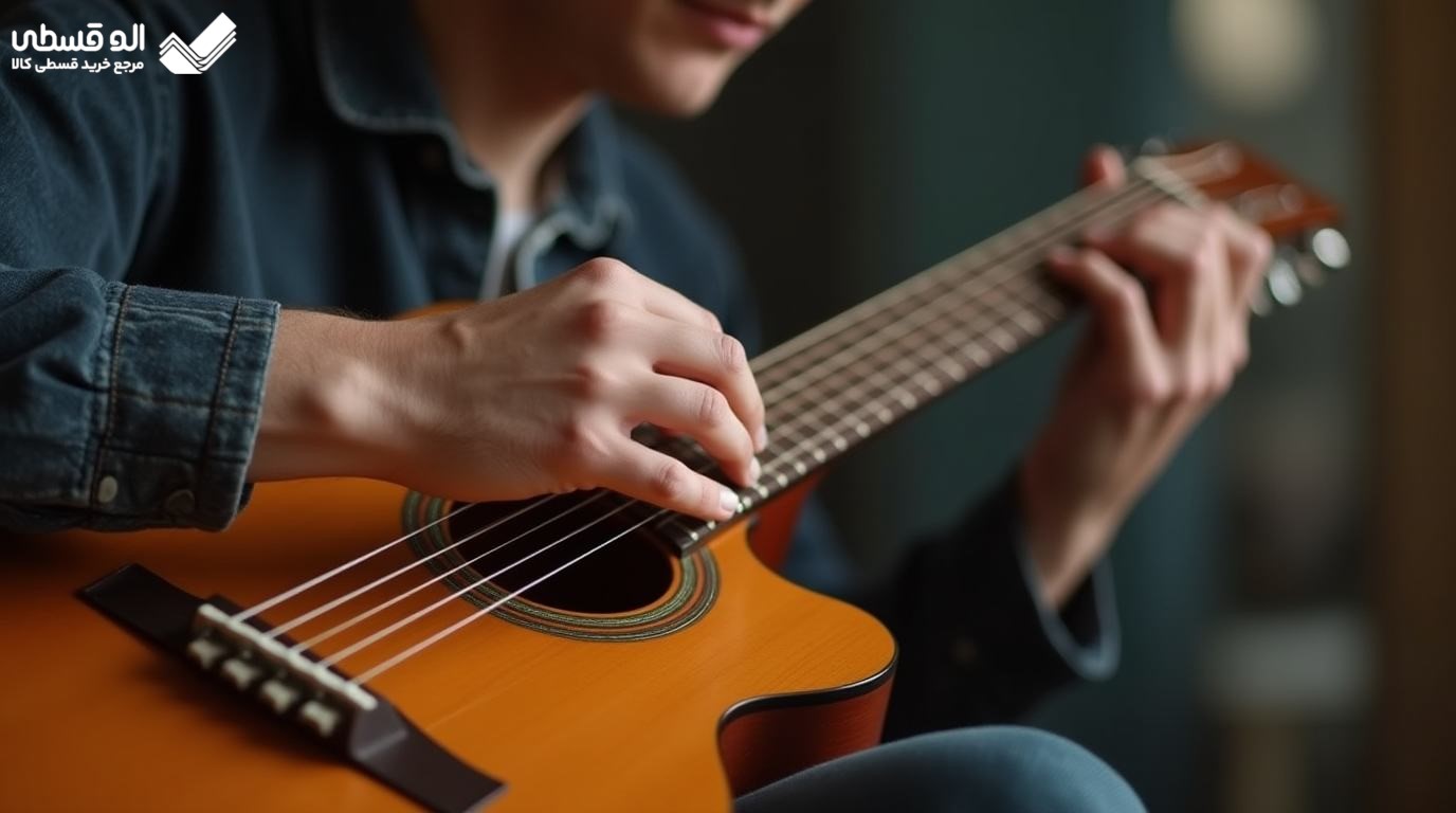 گیتار قهوه ای و چوبی، مدل کلاسیک