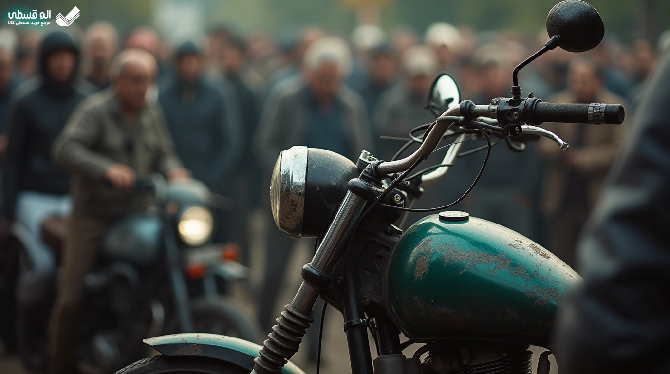 یک مزایده برای فروش موتور دست دوم 