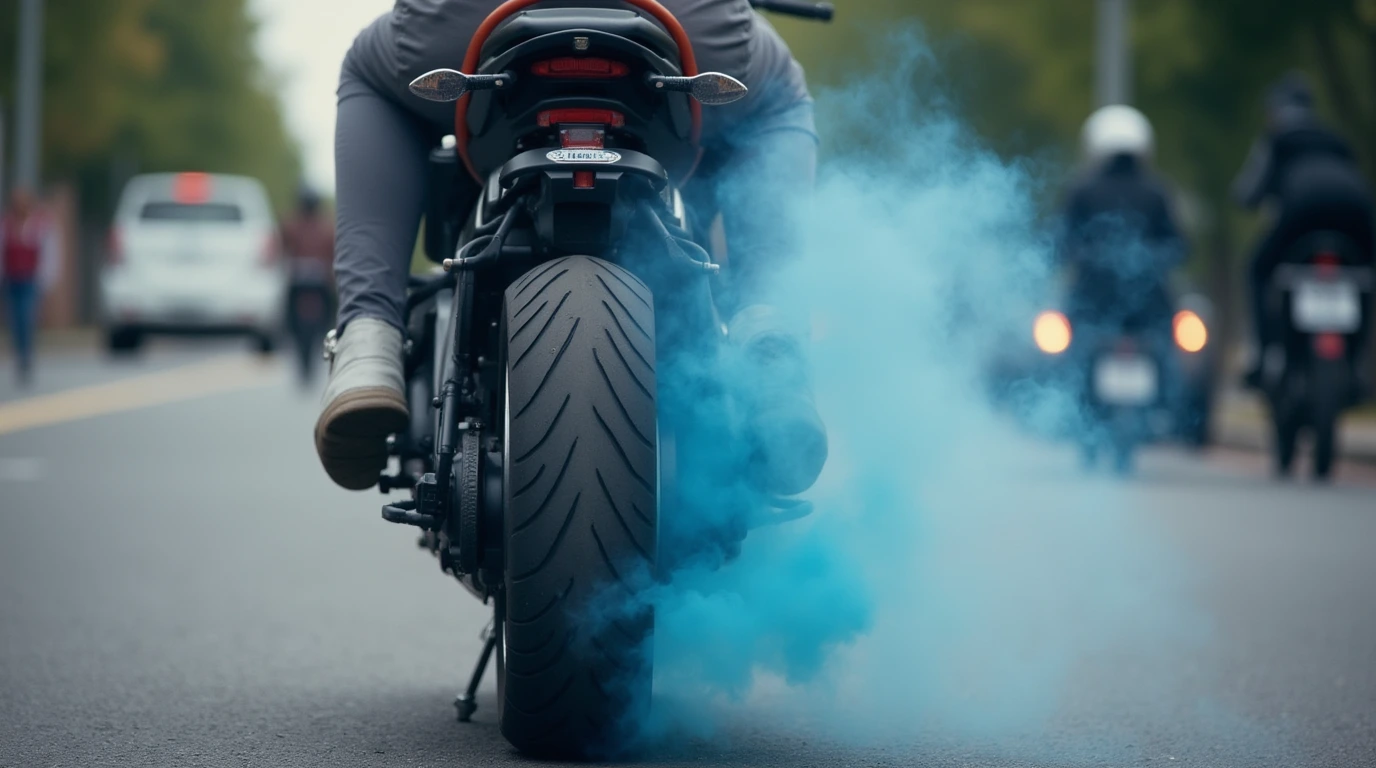 دود آبی موتور سیکلت