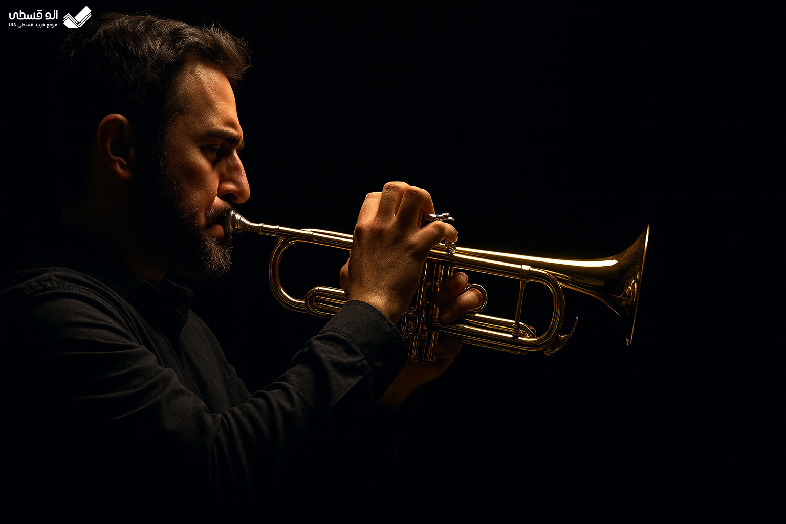 فردی درحال ترومپت زدن