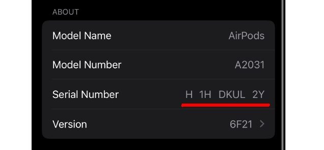 سریال نامبر ایرپاد اپل