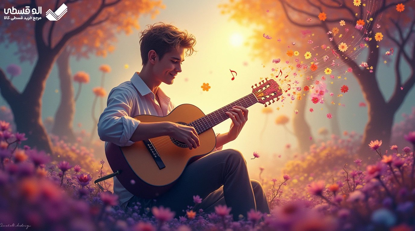 نواختن ساز در یک فضای سورئال و جذاب