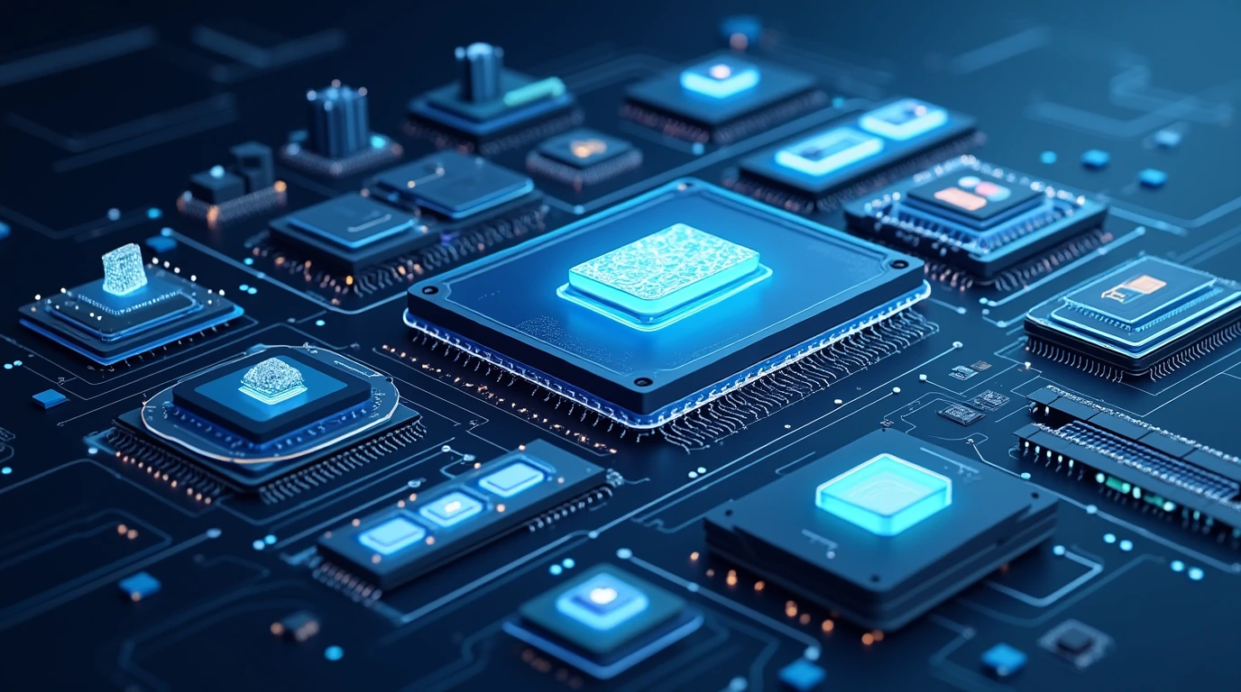 تصویری که قسمتی از سخت افزار داخلی کامپیوتر را نشان میدهد