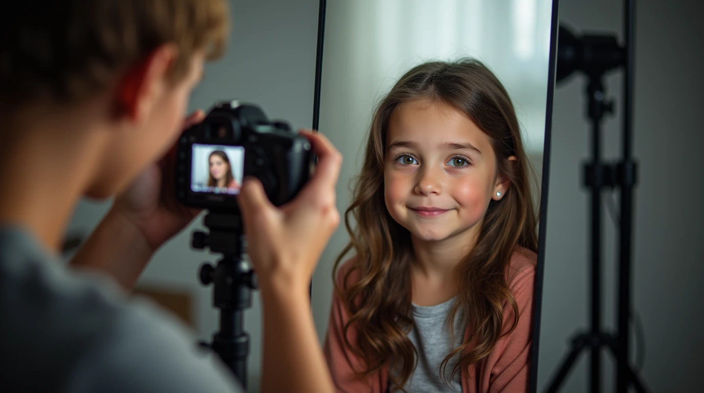 فوکوس روی دختر بچه