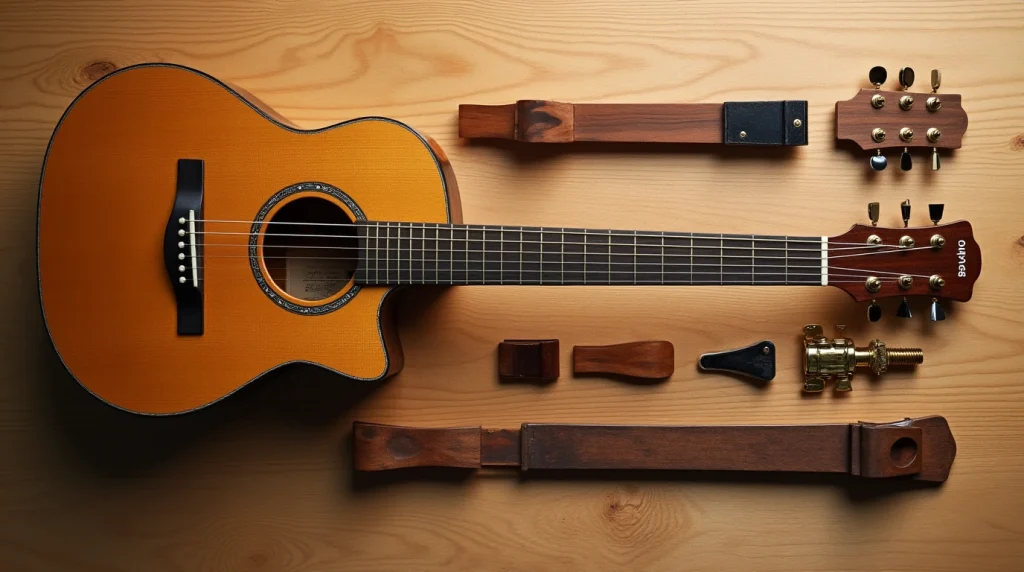 آشنایی با اجزای تشکیل‌دهنده گیتار