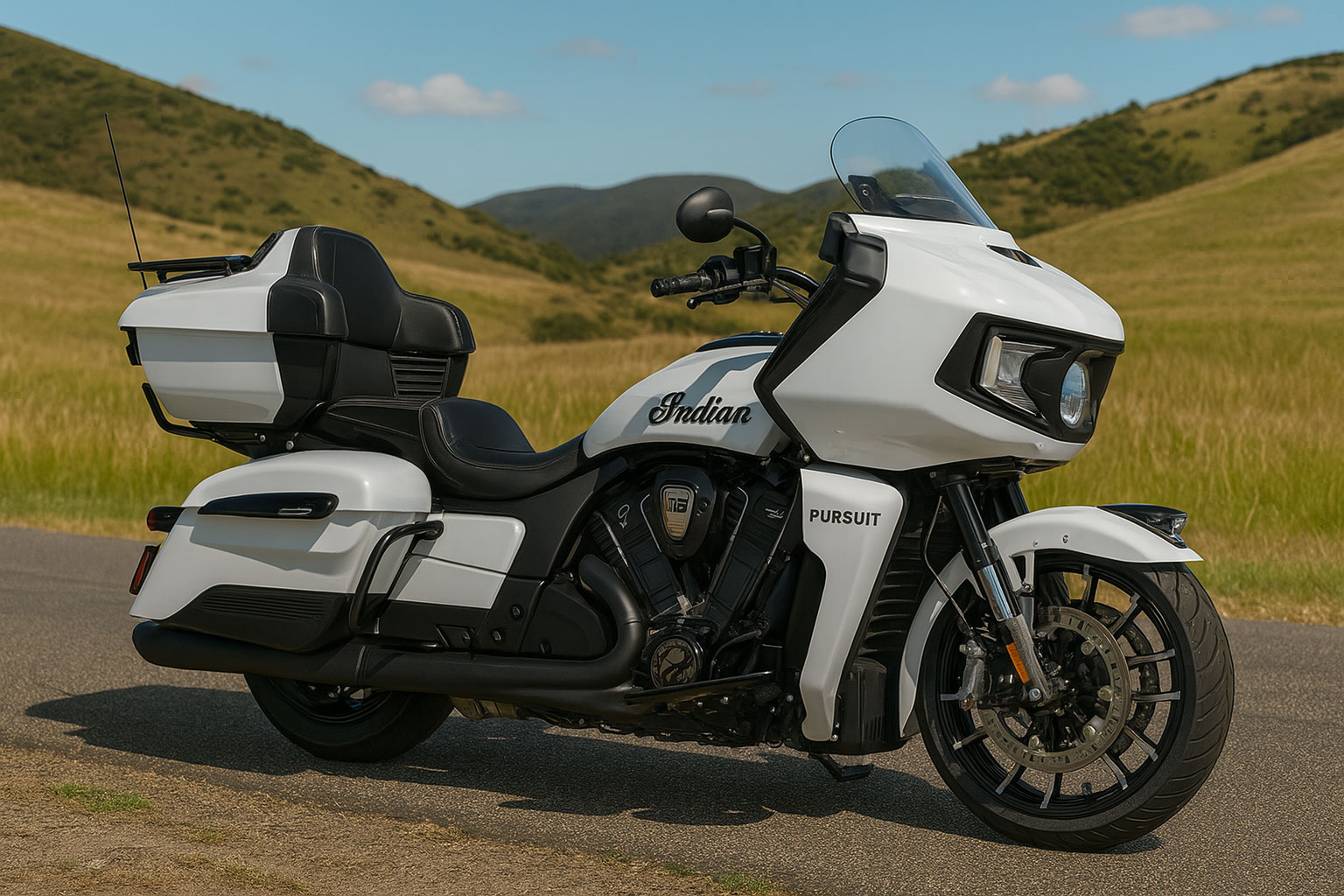 بهترین موتور سیکلت های تورینگ: موتورسیکلت ایندیان Pursuit Dark Horse