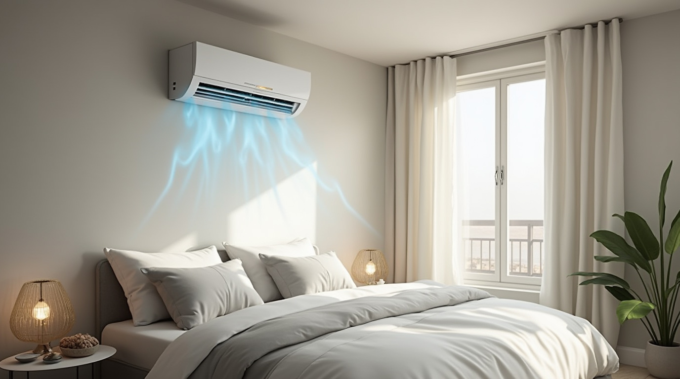 کولر گازی در اتاق خواب