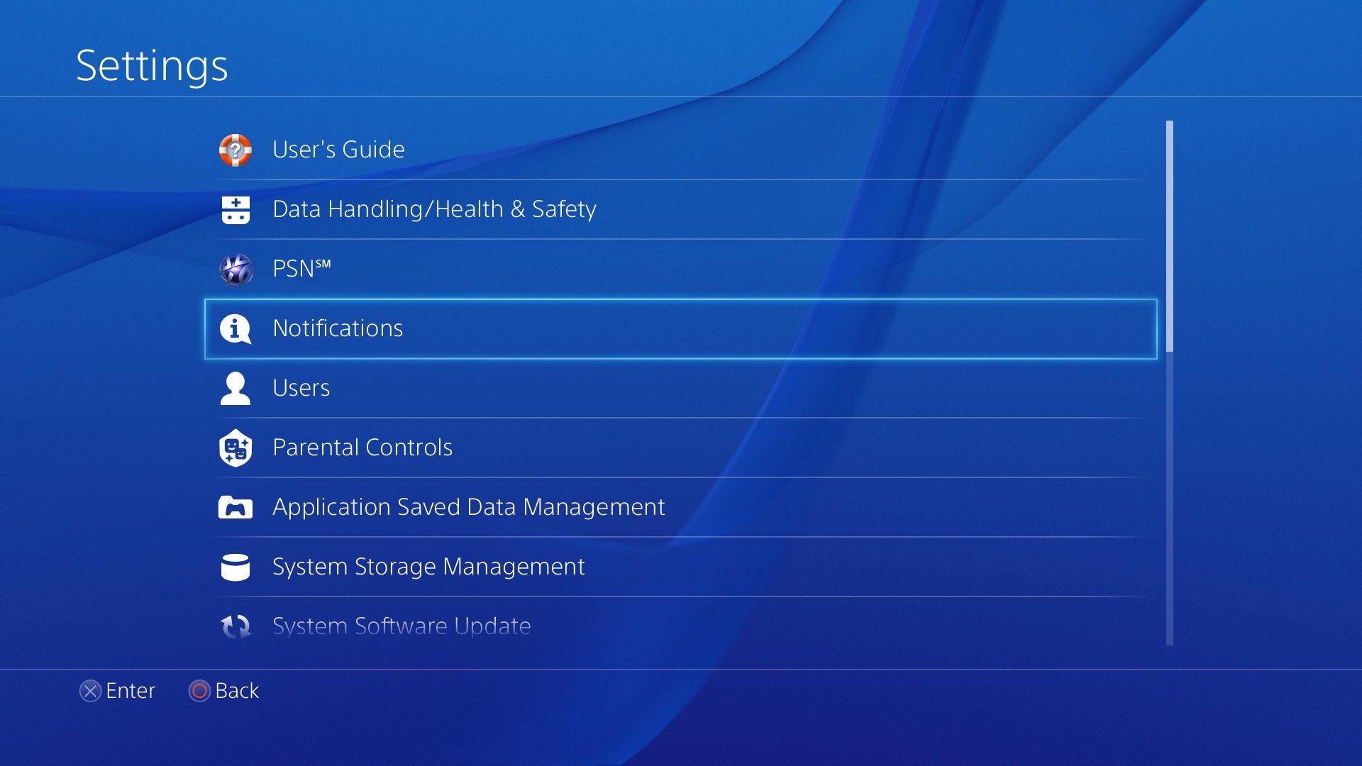 صفحه خاموش کردن نوتفیکیشن در کنسول بازی