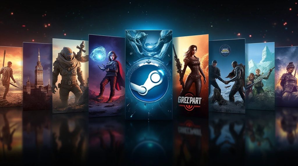 بازی های استیم و نماد ان در وسط