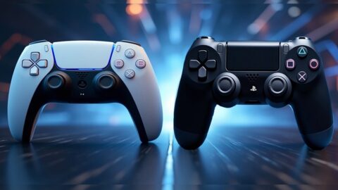 دو دسته بازی. اولی دسته ایکس باکس و دومی پلی استیشن