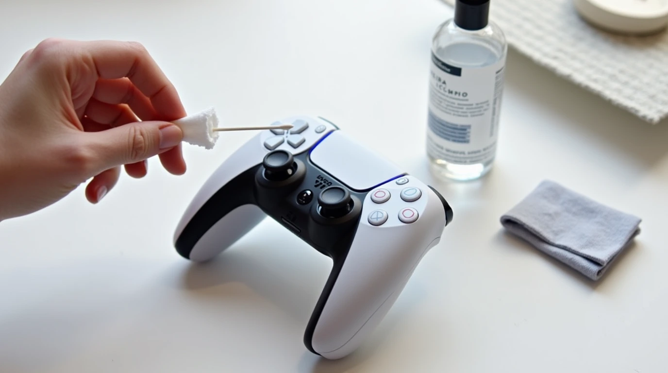 تمیز کردن کنسول بازی و دسته آن با گوش پاک کن