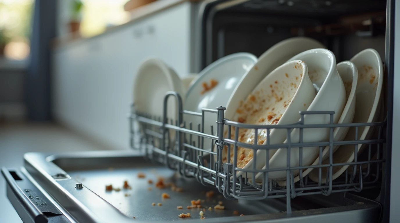 جرم های روی ظرف های غذا در ماشین ظرفشویی
