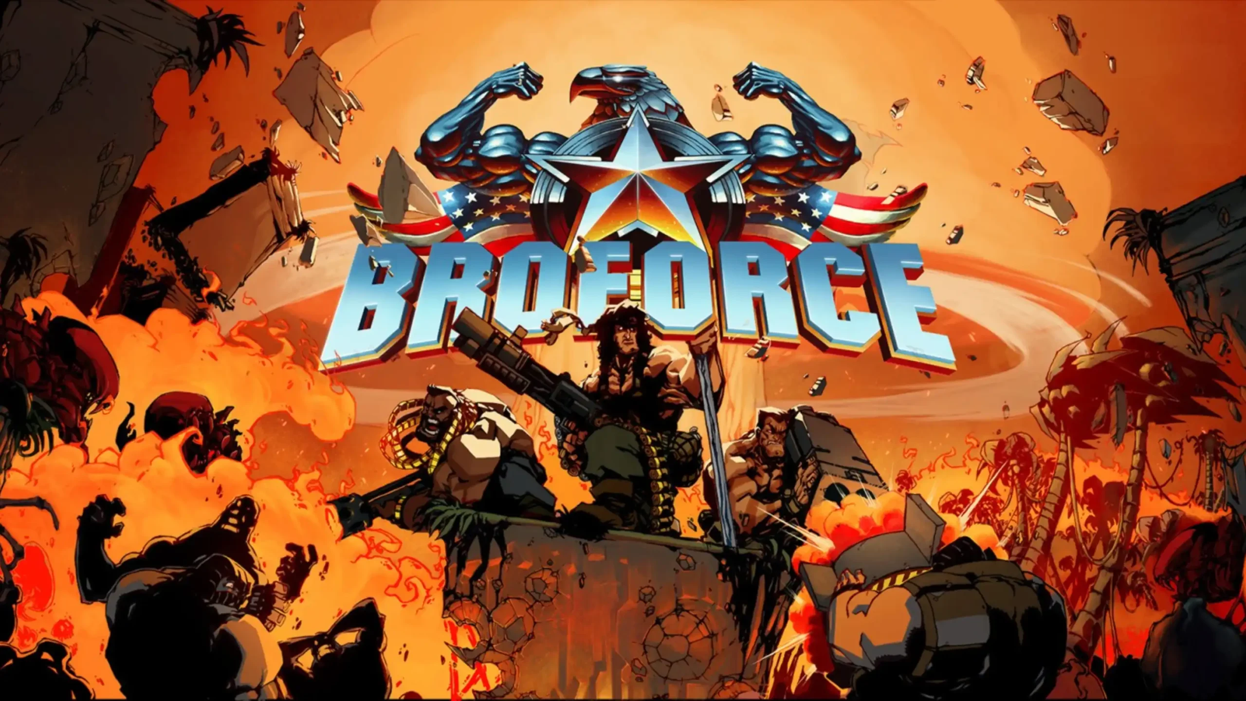 نمایی از بازی broforce
