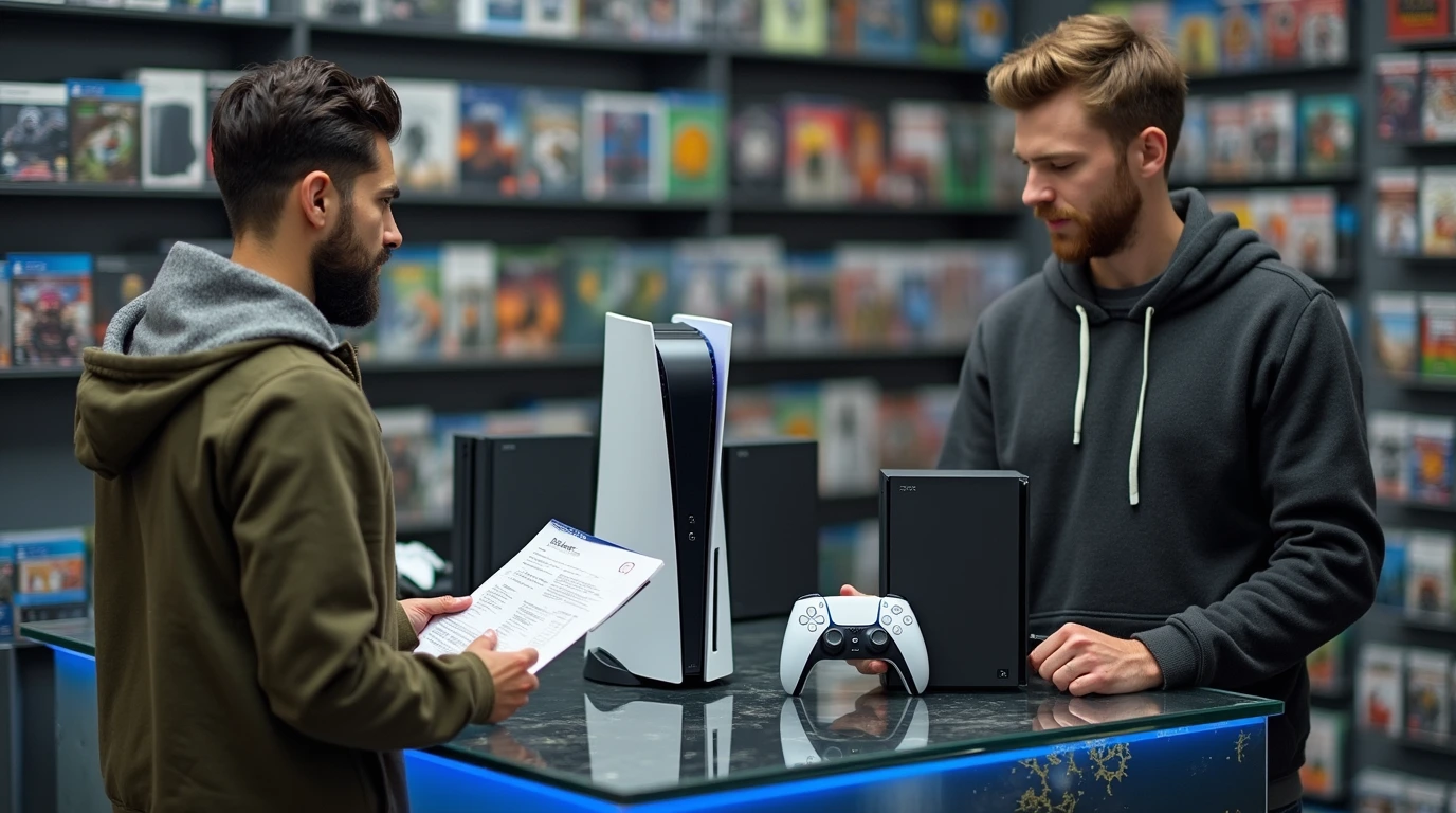 تصویری از فردی که میخواد متوجه بشه کنسول دست دوم خریداری‌شده قبلاً تعمیر شده است یا خیر؟