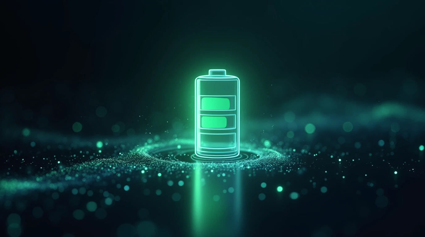 تصویری سورئال در حال نمایش میزان شارژ باتری