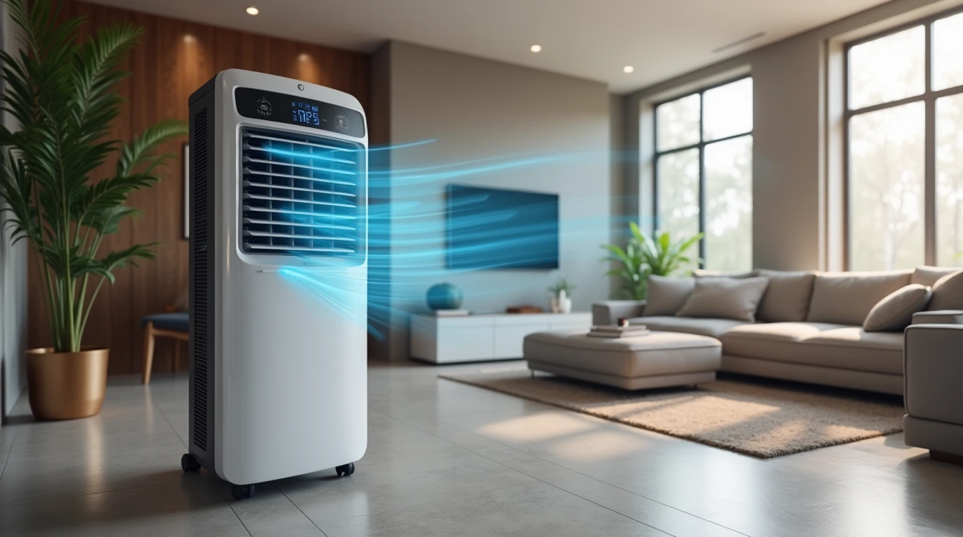 یک کولر گازی ایستاده و  و تاثیر درجه کولر گازی روی مصرف انرژی