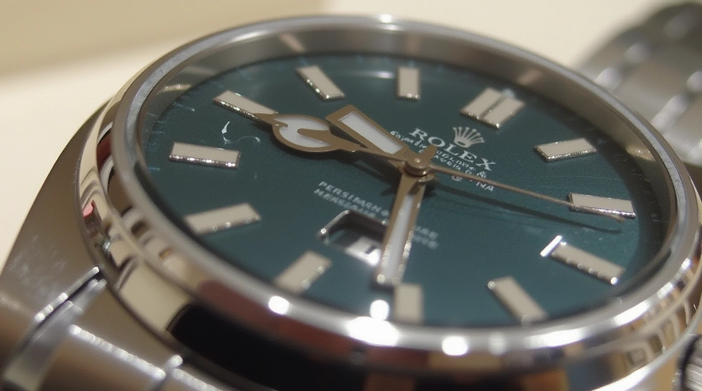 یک ساعت که شیشه ان تقلبی است و خش دارد 