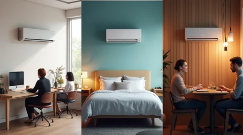 تصویری از کولر گازی در محیط‌ های مختلف