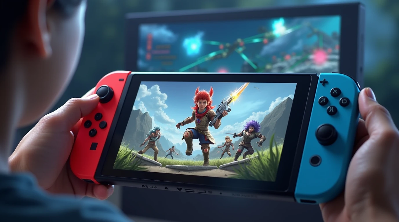 تصویری از یک فردی که در حال بازی با نینتندو سوییچ است