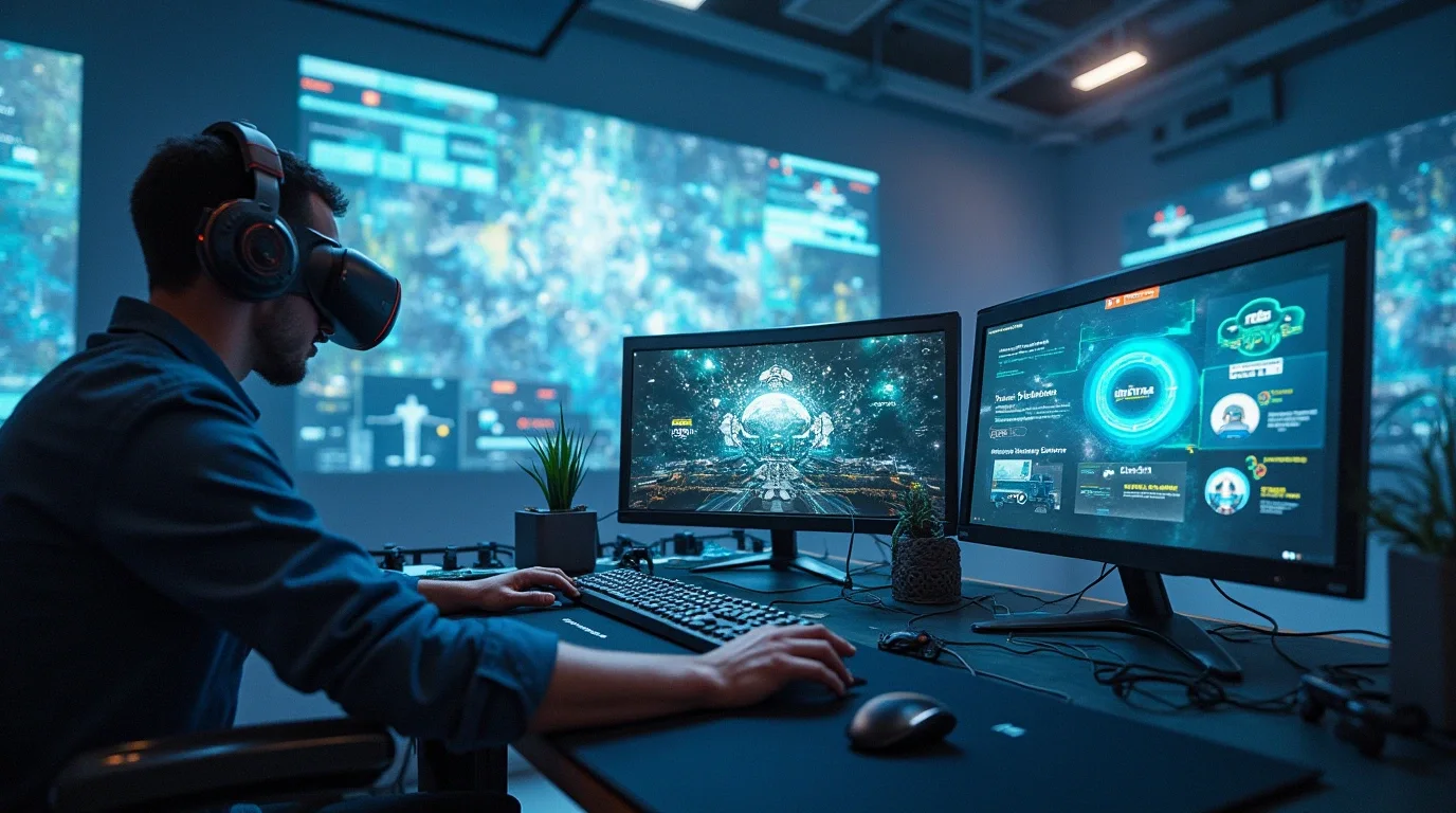 یک نیرو در صنعت بازی در حال کار و انجام وظیفه