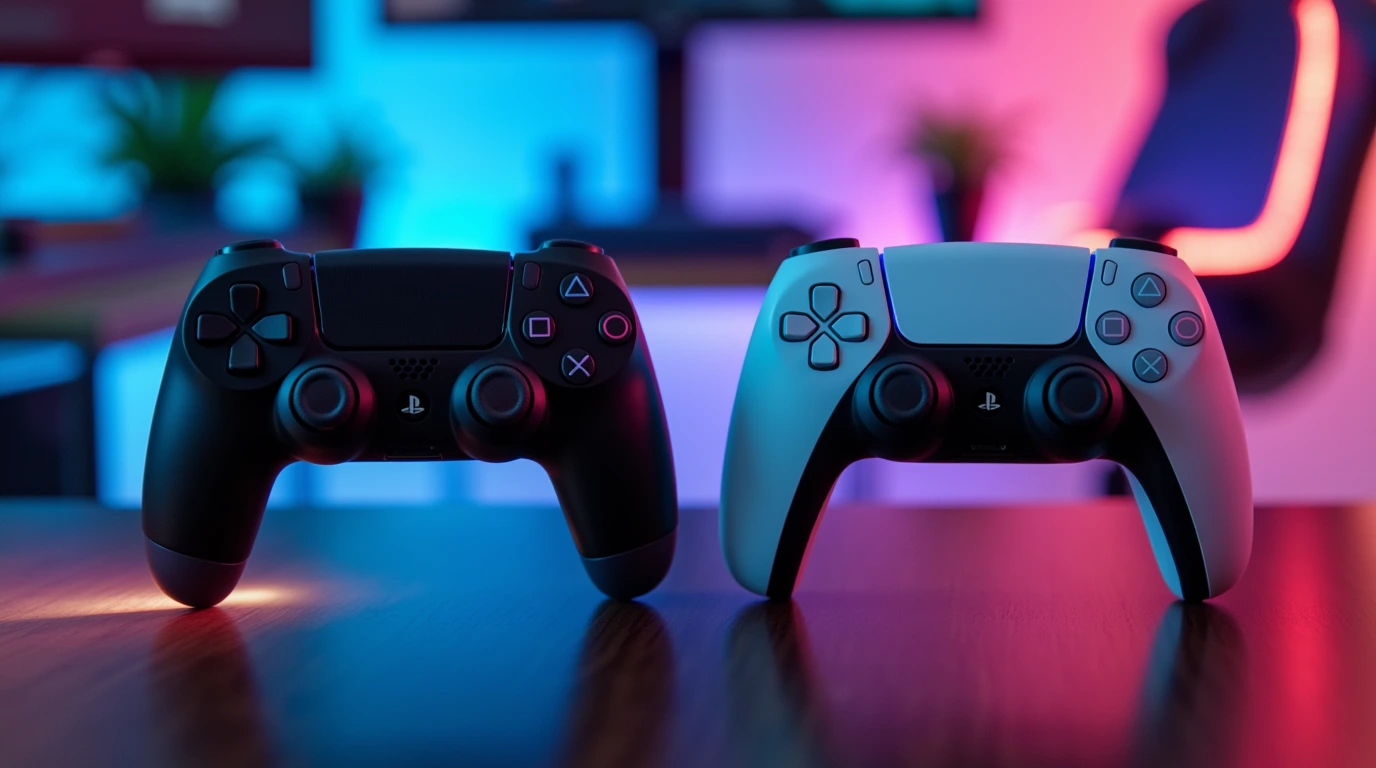 تصویری از دسته های کنسول بازی PS5 با PS4