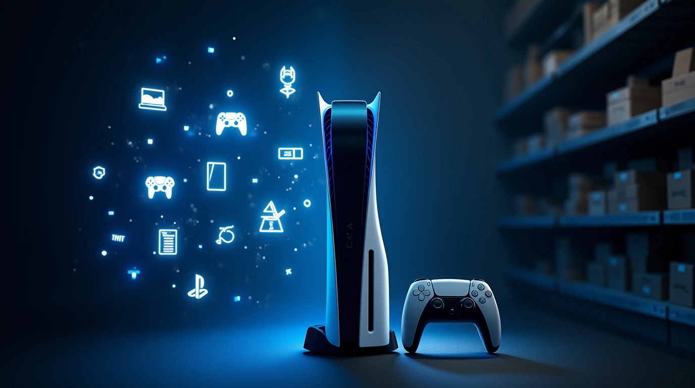 کنسول بازی ps5 در تصویر