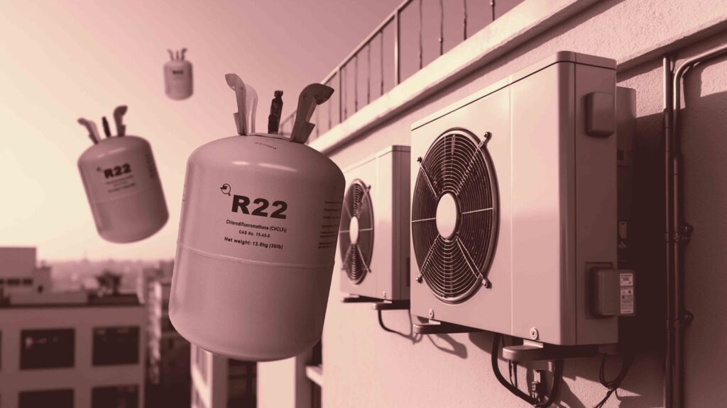 تصویری از گاز مبرد کولر گازی