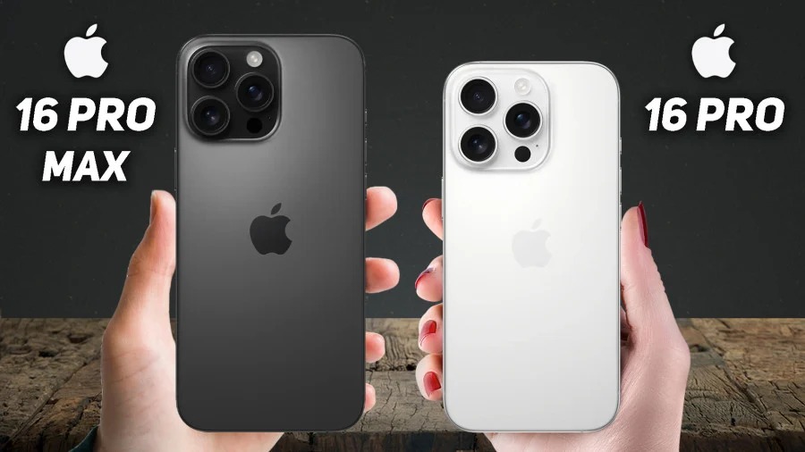 تصویری از گوشی آیفون 16 پرو با آیفون 16 پرو مکس