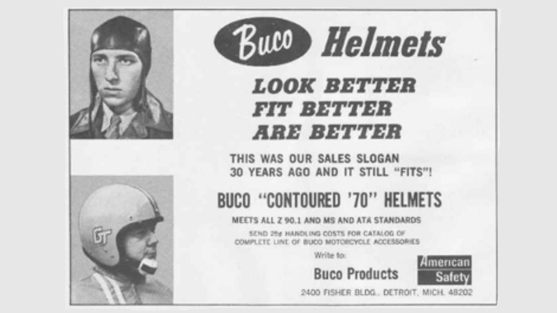 تصویری از یک آگهی تبلیغاتی کلاه کاسکت