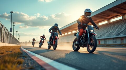 تصویری از پیست‌های موتور سواری