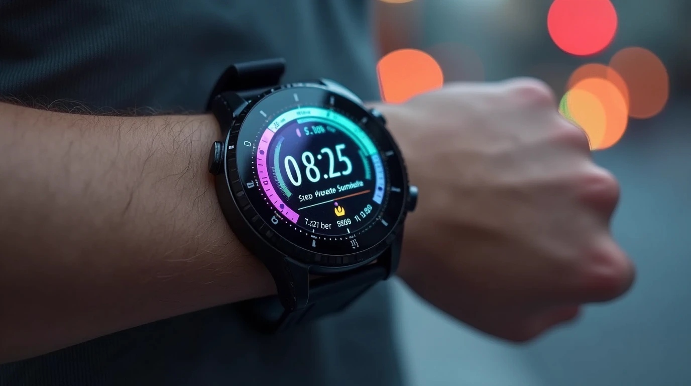 ساعت مچی هوشمند در دست یک مرد