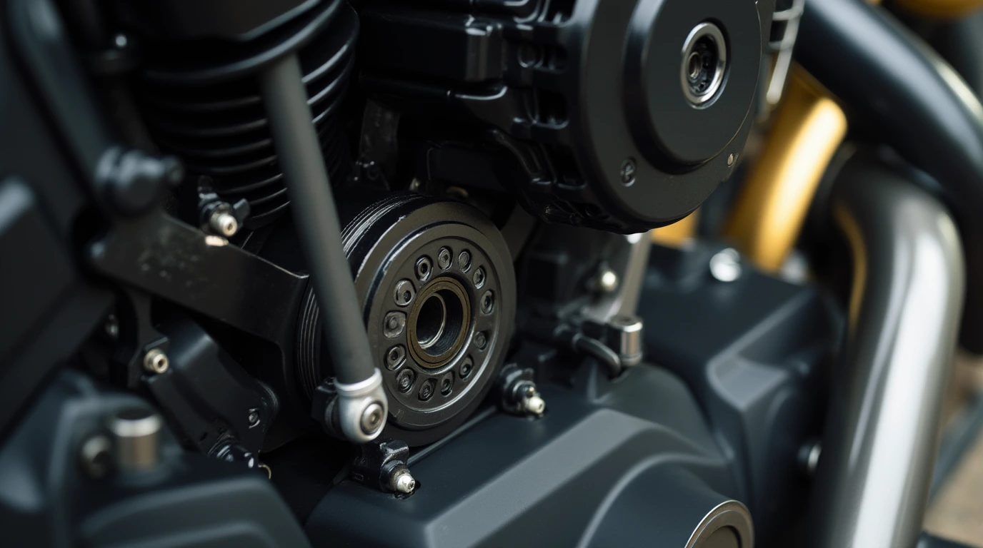 تصویری از یک کلاچ موتور سیکلت 