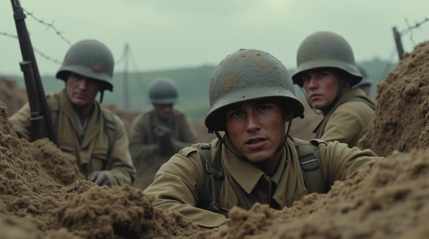 سربازان جنگ جهانی اول که از کلاه کاسکت استفاده میکنند