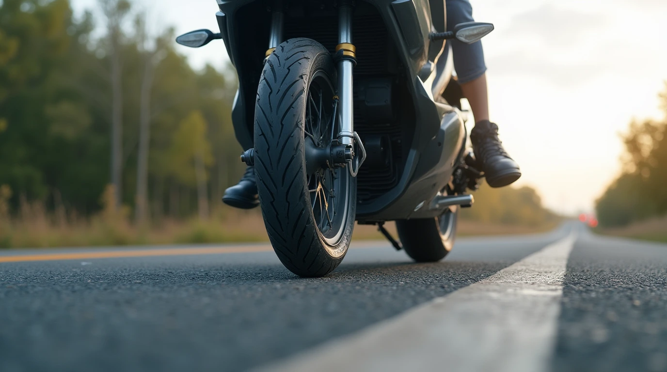 موتور سیکلت با لاستیک مناسب