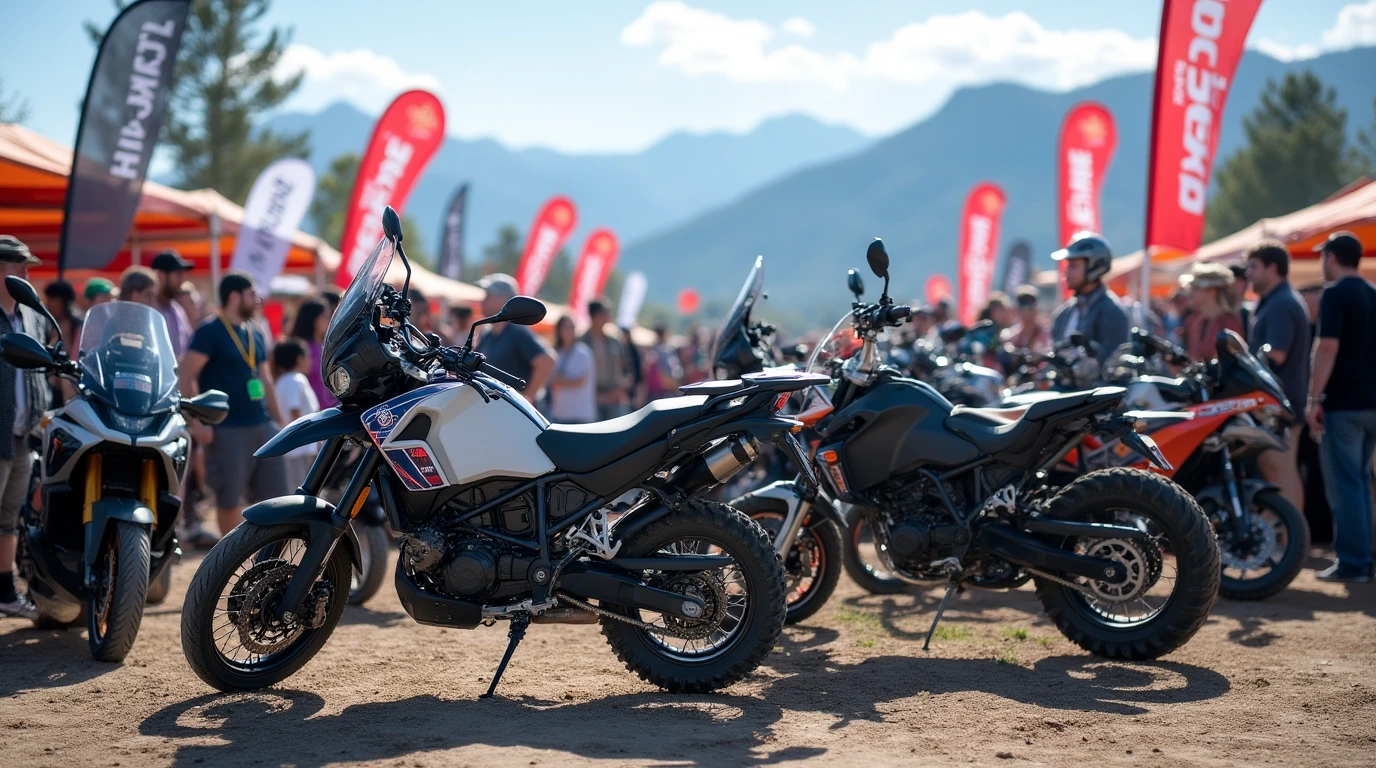 تصویری از یک نمایشگاه موتور سیکلت ادونچر