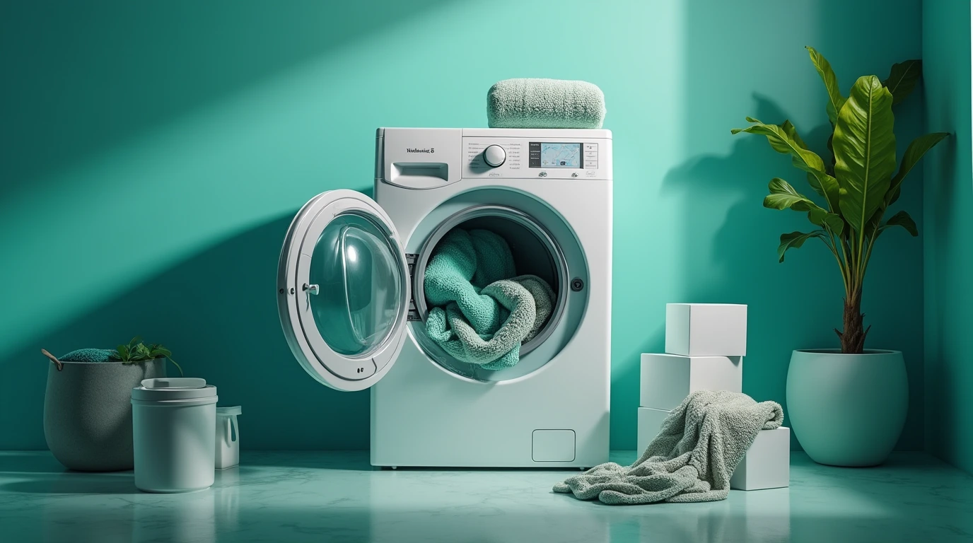 تصویر شستن پتو با لباسشویی