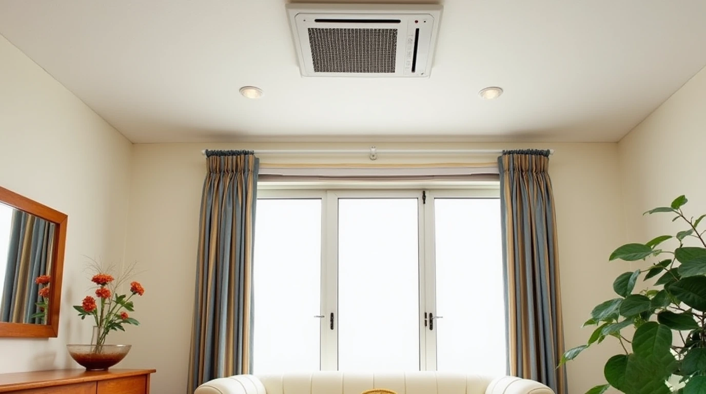 تصویری از کولر گازی سقفی کاستی در خانه