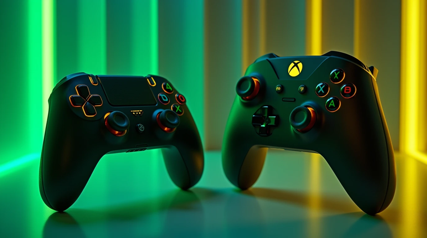 تصویری از کنترهای PS4 و Xbox X