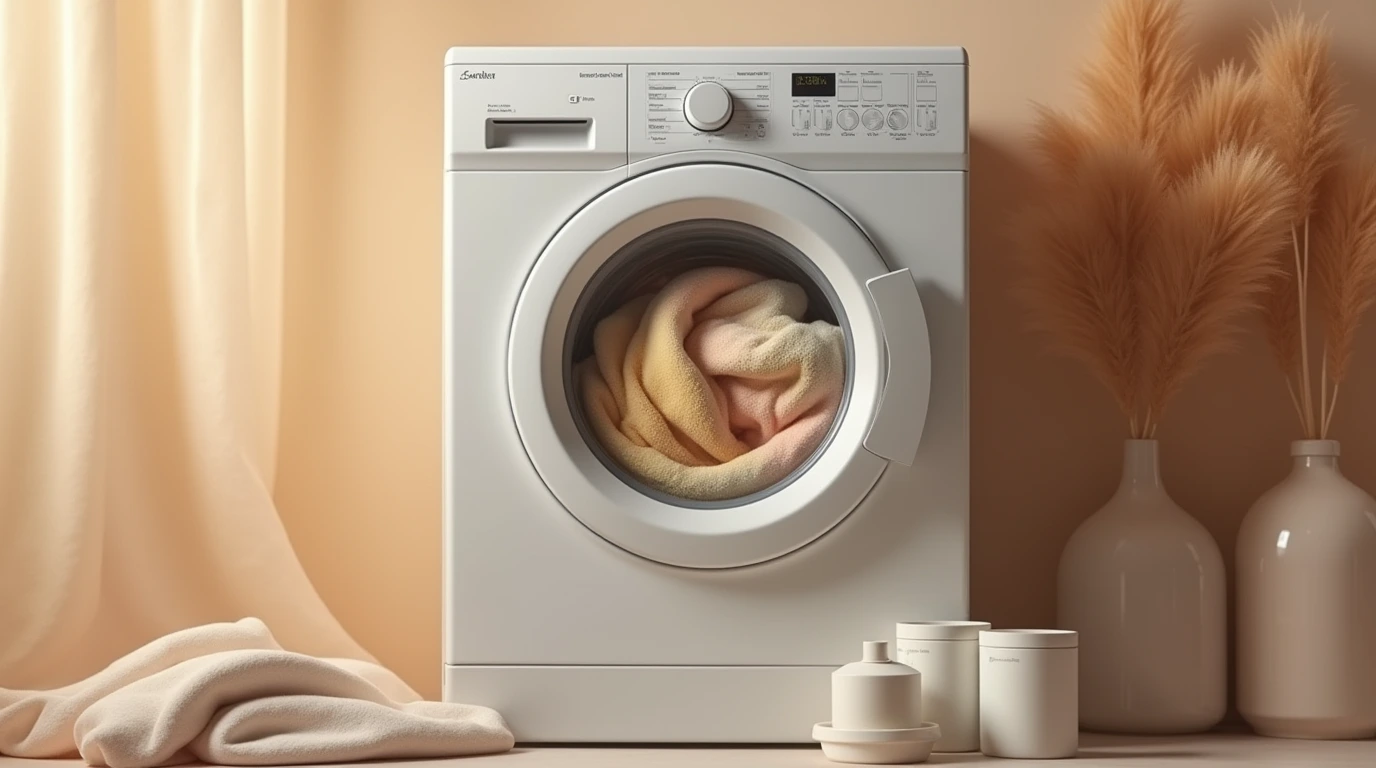 تصویر شستن پتو با لباسشویی