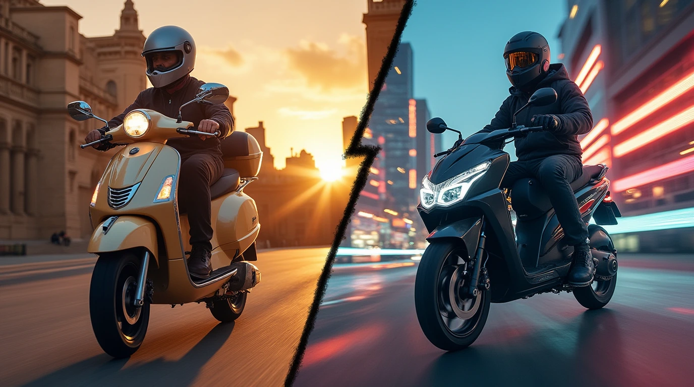 تجربه رانندگی با موتورسیکلت وسپا و موتور سیکلت کلیک