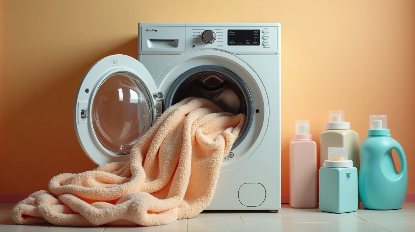 تصویر شستن پتو با لباسشویی