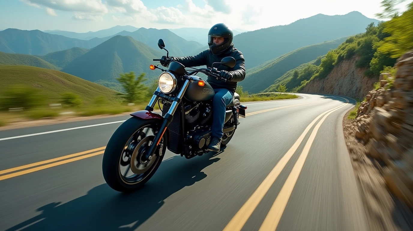 موتور سیکلت انژکتوری در خیابان