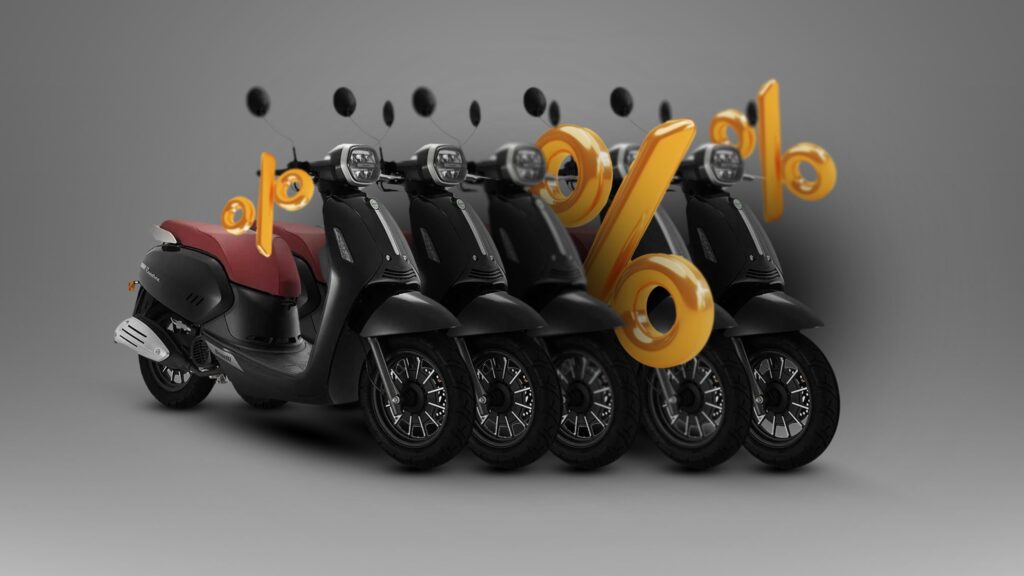 تصویر ی از موتور سیکلت که نمایانگر خرید اقساطی است