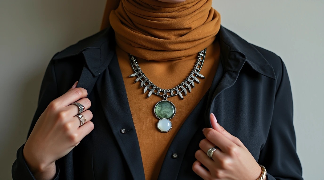 عکس گردنبند طلا در گردن خانم 