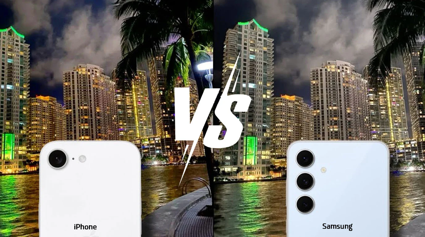مقایسه تصویربرداری samsung s24 fe و iphone 16e