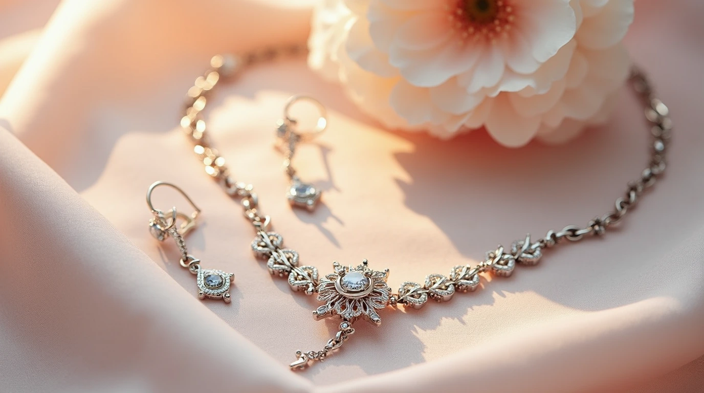 گردنبند و گوشواره طلا 