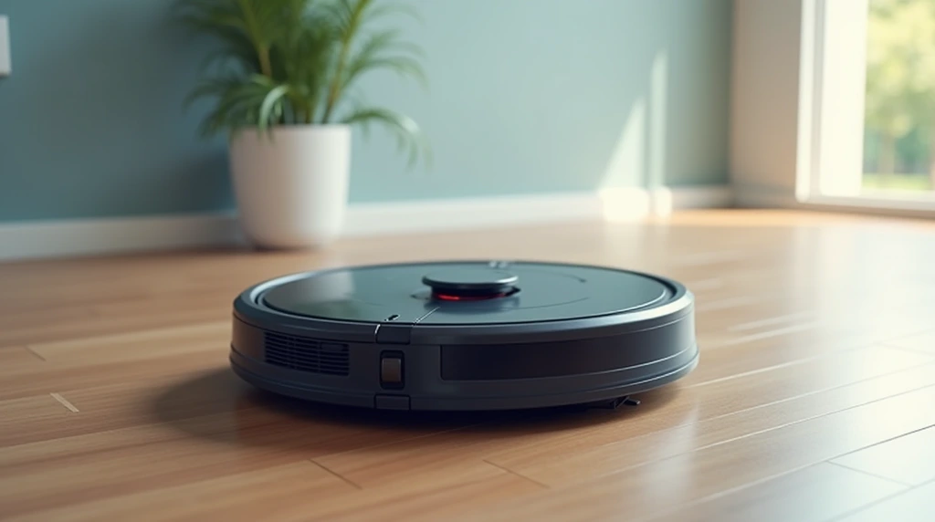 تصویری از جاروبرقی رباتیک در خانه