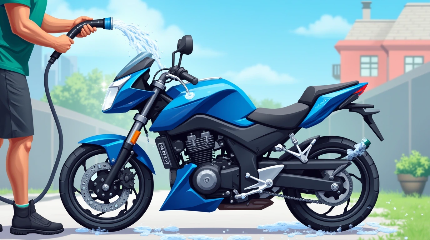 تجهیزات و مواد مورد نیاز برای شستشوی موتور سیکلت